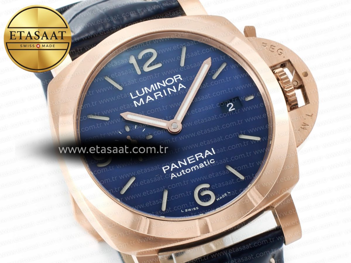 PAM1112 W TTF 1:1 Best Edition on Blue Leather Strap P9010 - Görsel 5
