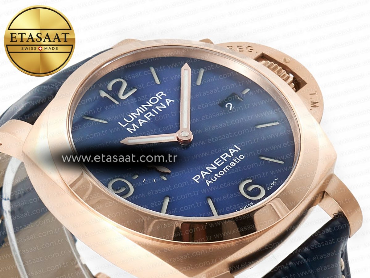 PAM1112 W TTF 1:1 Best Edition on Blue Leather Strap P9010 - Görsel 7