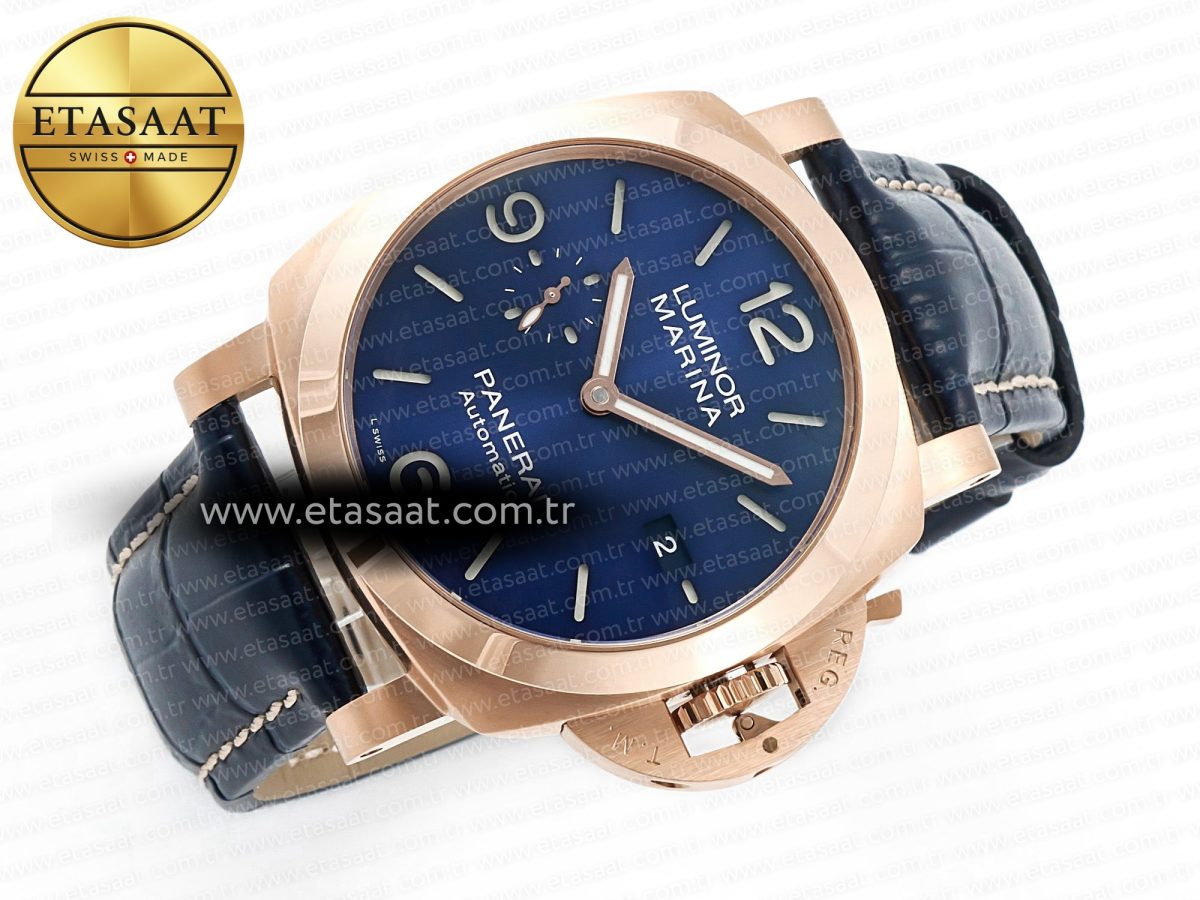 PAM1112 W TTF 1:1 Best Edition on Blue Leather Strap P9010 - Görsel 8