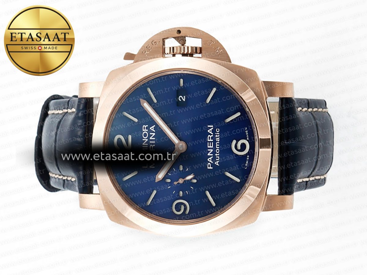 PAM1112 W TTF 1:1 Best Edition on Blue Leather Strap P9010 - Görsel 9