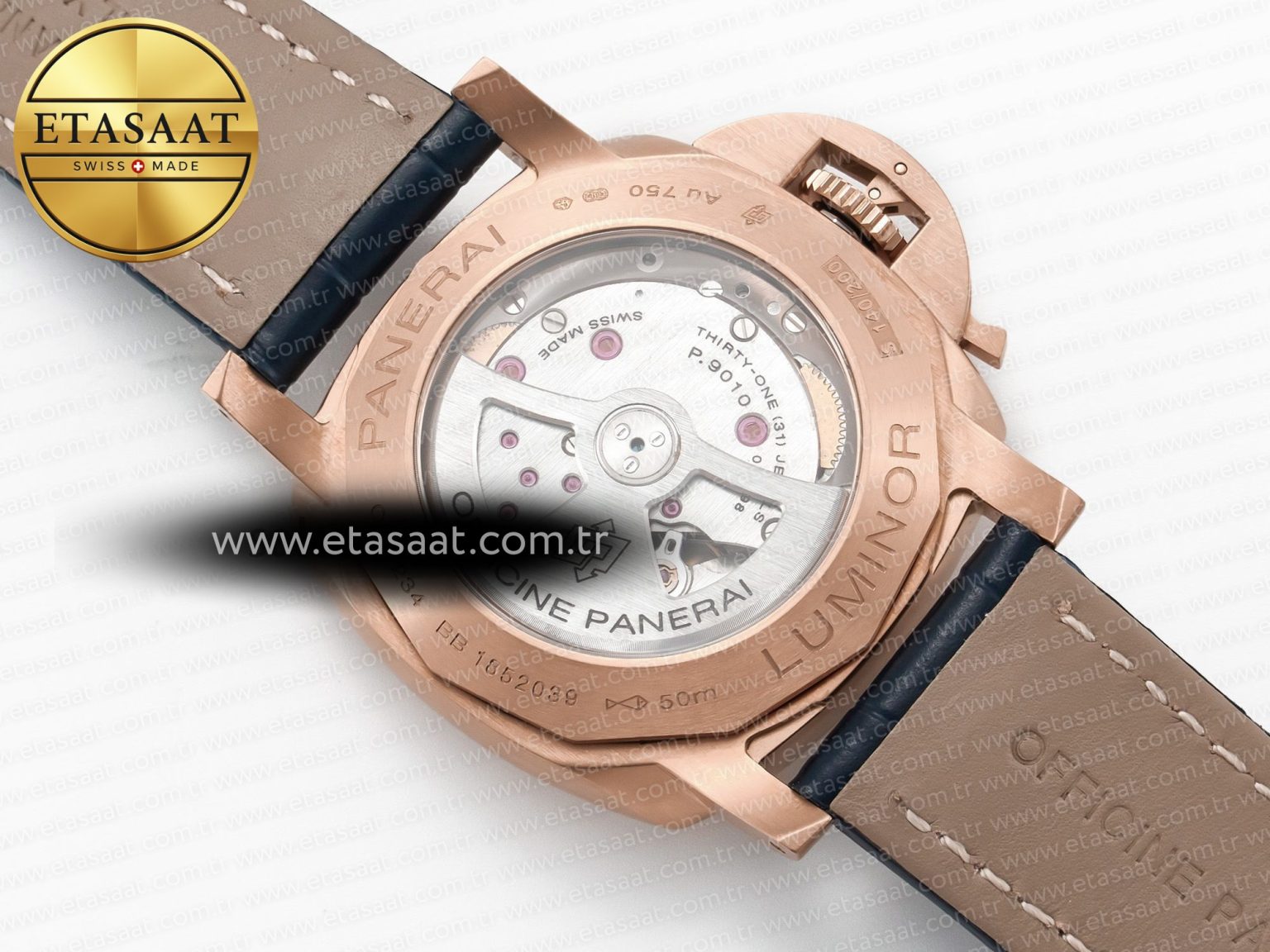 PAM1157 W TTF 1:1 Best Edition on Blue Leather Strap P9010 - Görsel 19