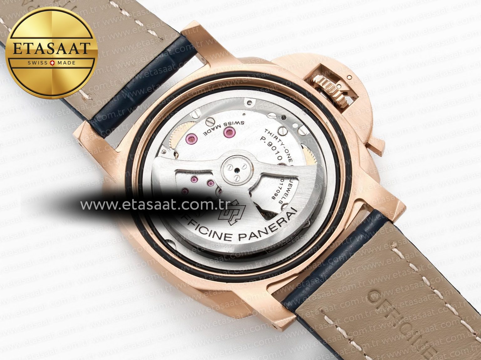 PAM1157 W TTF 1:1 Best Edition on Blue Leather Strap P9010 - Görsel 20