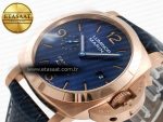 PAM1157 W TTF 1:1 Best Edition on Blue Leather Strap P9010 - Görsel 6