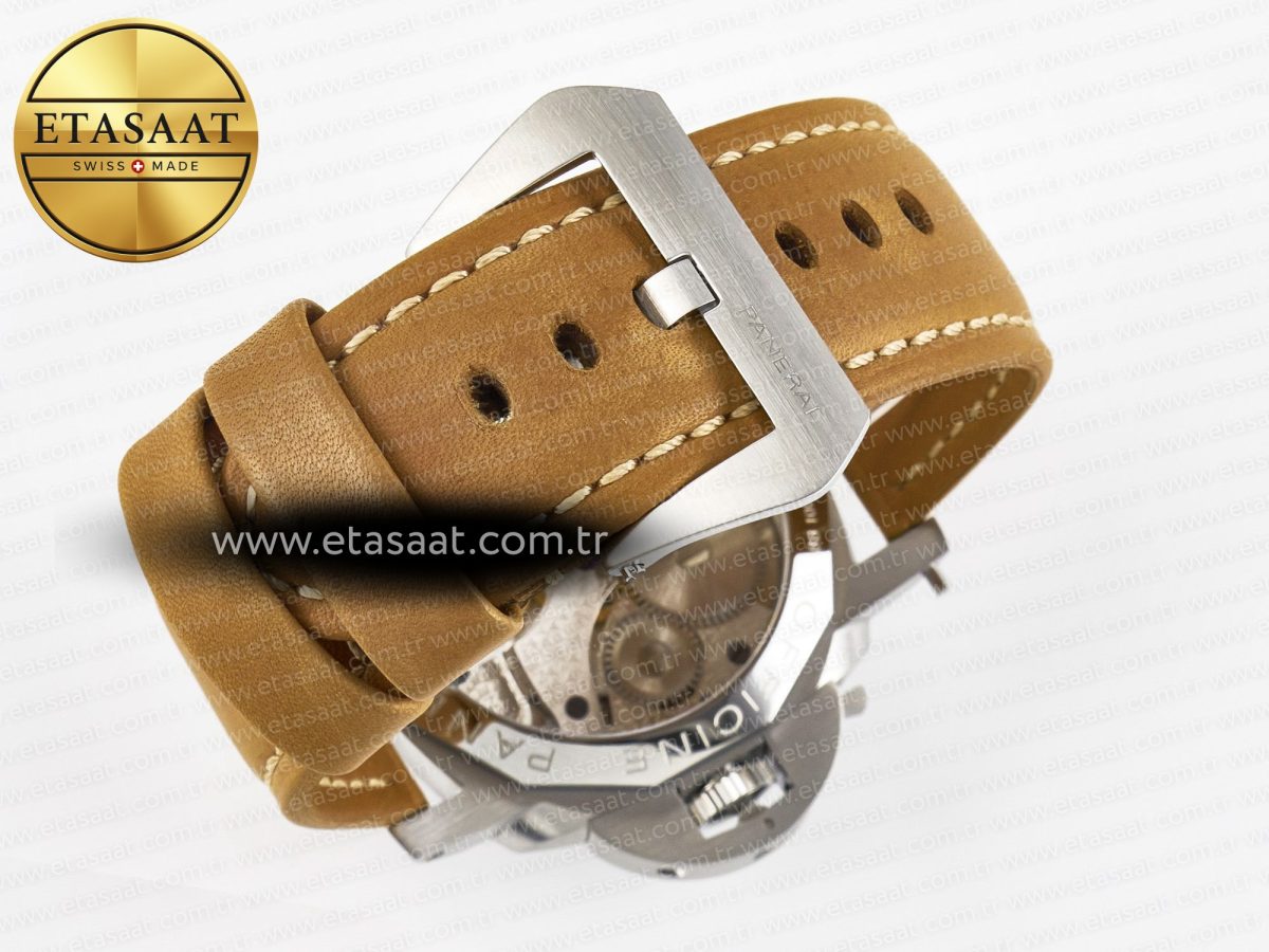 PAM127 E VSF 1:1 Best Edition on Brown Leather Strap A6497 with Y-Incabloc - Görsel 16