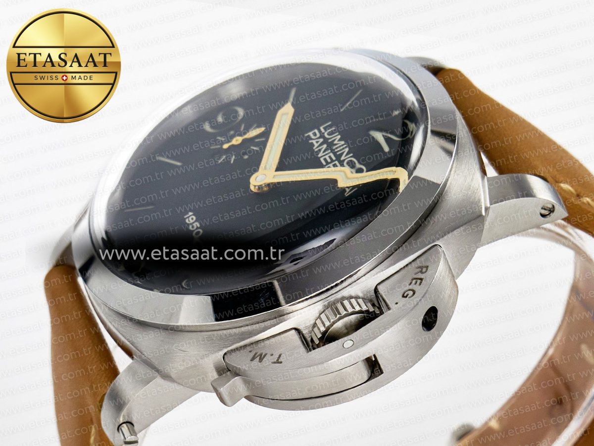 PAM127 E VSF 1:1 Best Edition on Brown Leather Strap A6497 with Y-Incabloc - Görsel 6