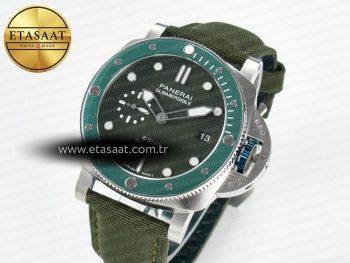 PAM1287 V TTF 1:1 Best Edition Green Dial on Green Nylon Strap P900