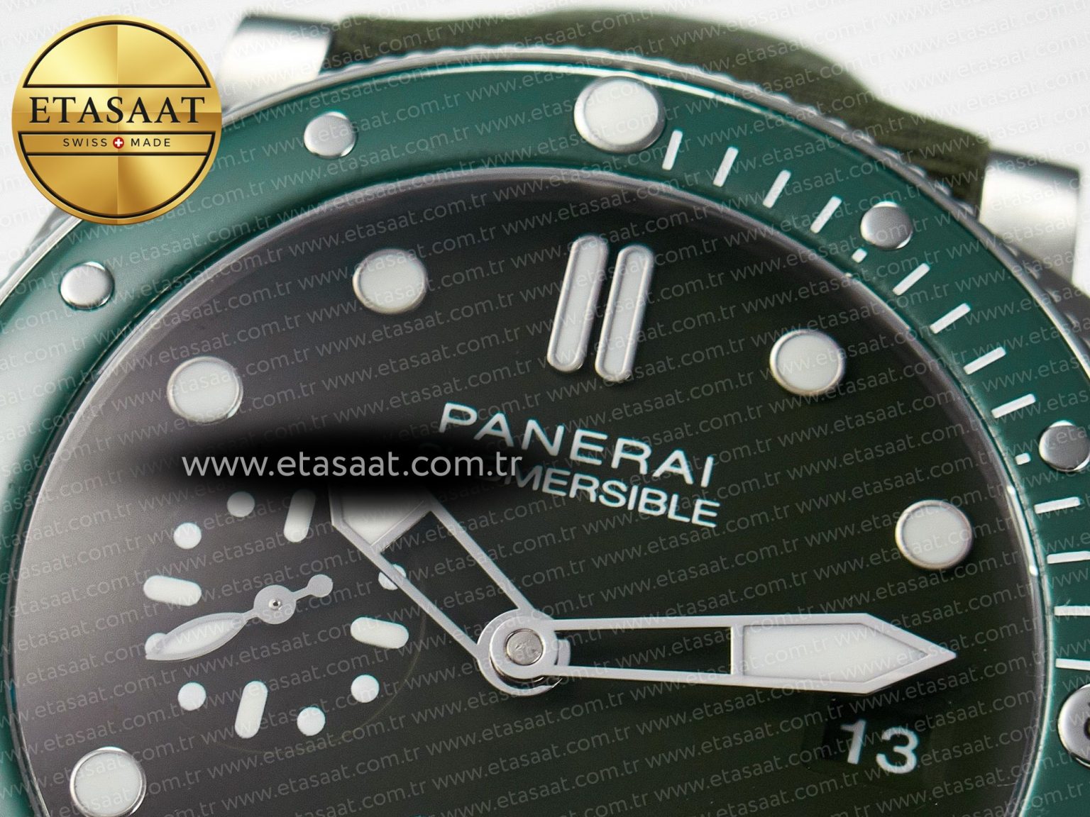 PAM1287 V TTF 1:1 Best Edition Green Dial on Green Nylon Strap P900 - Görsel 10