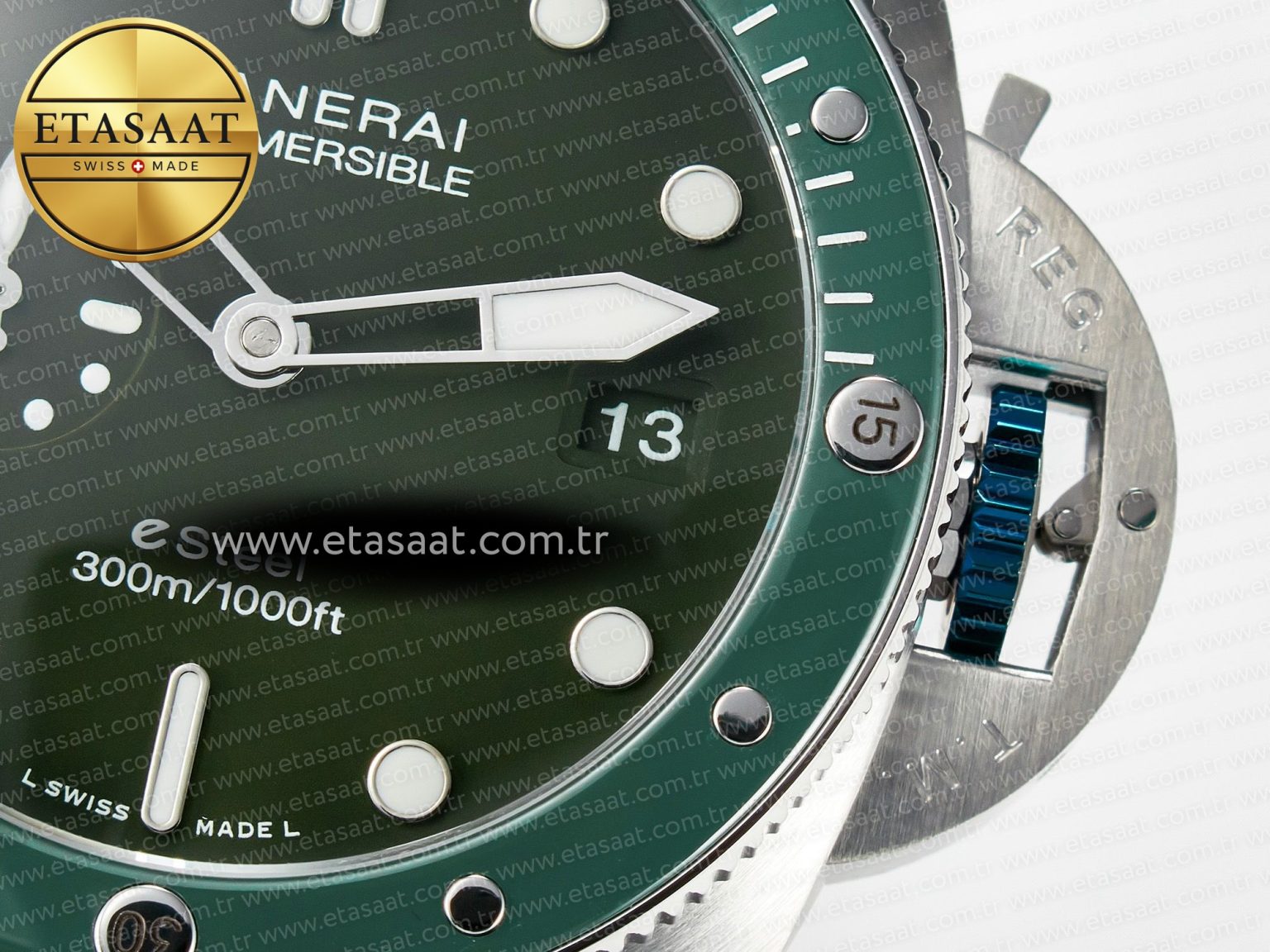 PAM1287 V TTF 1:1 Best Edition Green Dial on Green Nylon Strap P900 - Görsel 13