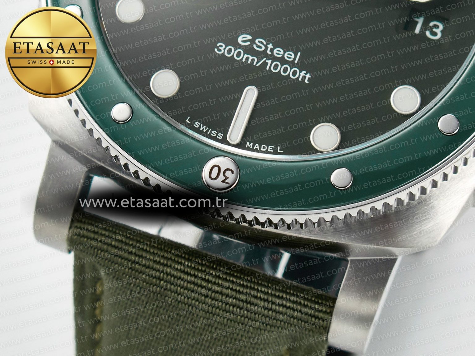 PAM1287 V TTF 1:1 Best Edition Green Dial on Green Nylon Strap P900 - Görsel 14