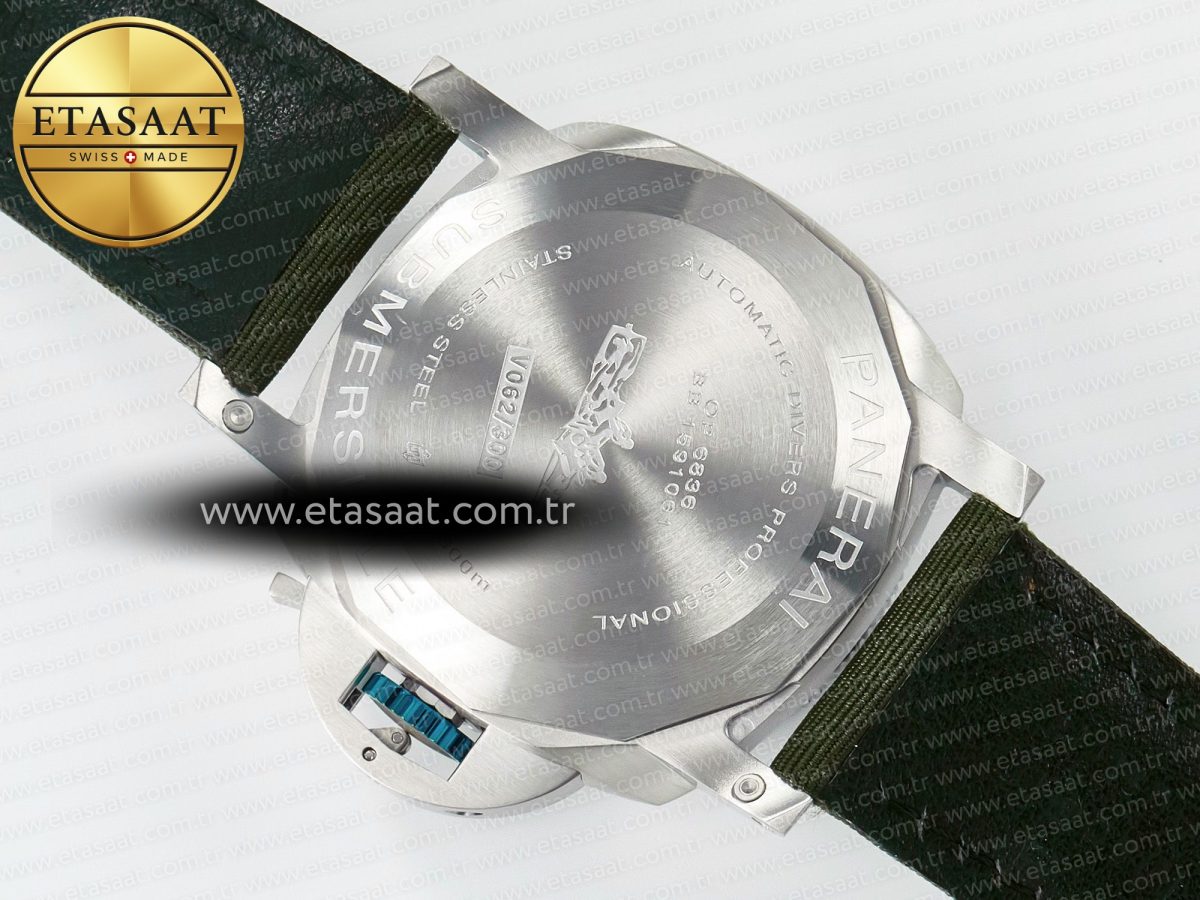 PAM1287 V TTF 1:1 Best Edition Green Dial on Green Nylon Strap P900 - Görsel 19