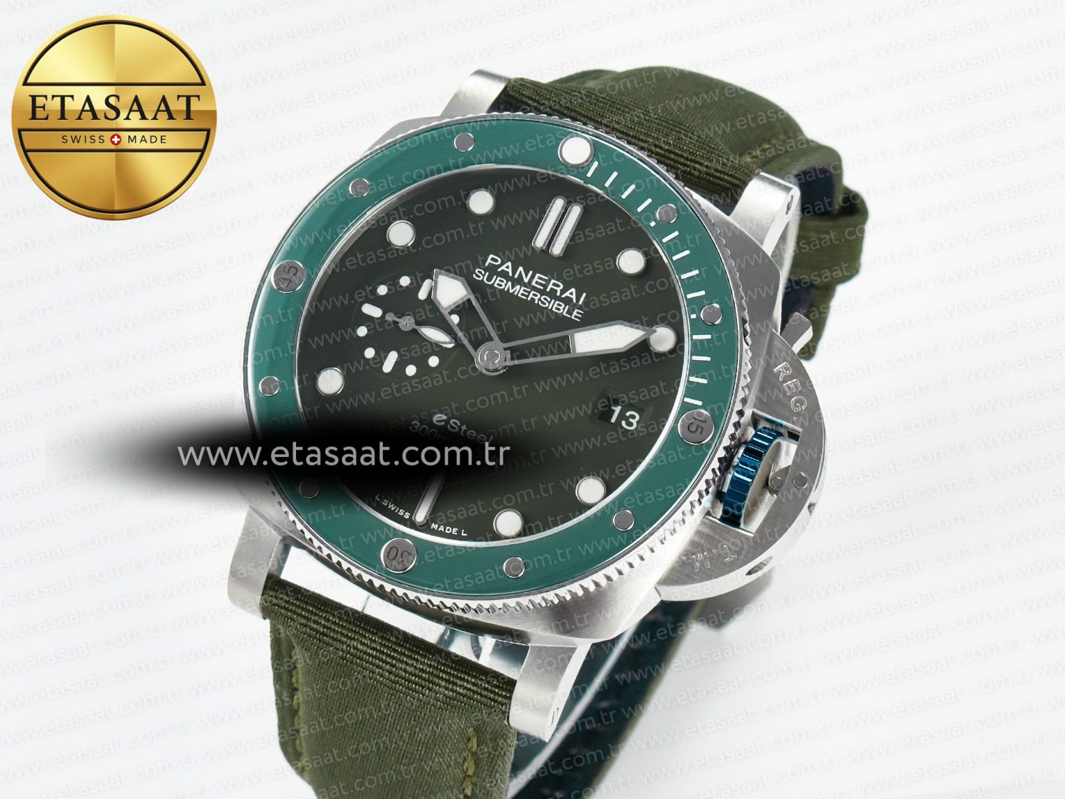 PAM1287 V TTF 1:1 Best Edition Green Dial on Green Nylon Strap P900 - Görsel 2