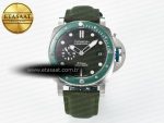 PAM1287 V TTF 1:1 Best Edition Green Dial on Green Nylon Strap P900 - Görsel 3