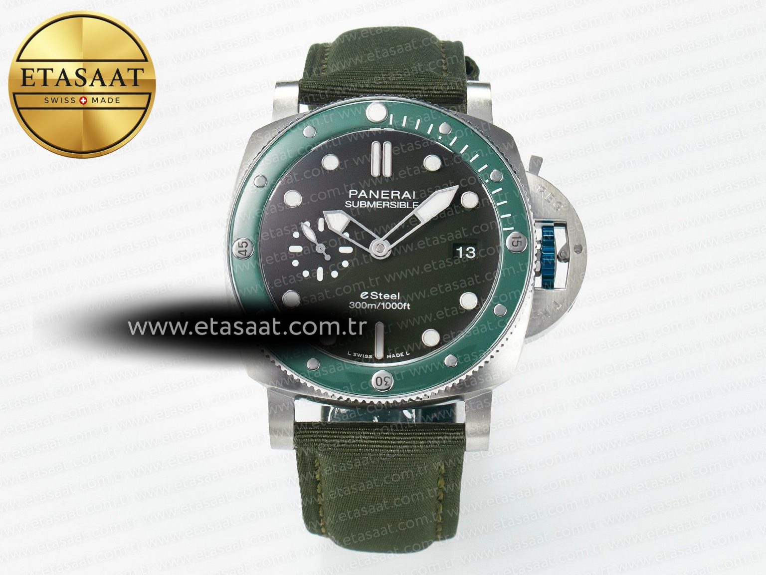 PAM1287 V TTF 1:1 Best Edition Green Dial on Green Nylon Strap P900 - Görsel 3