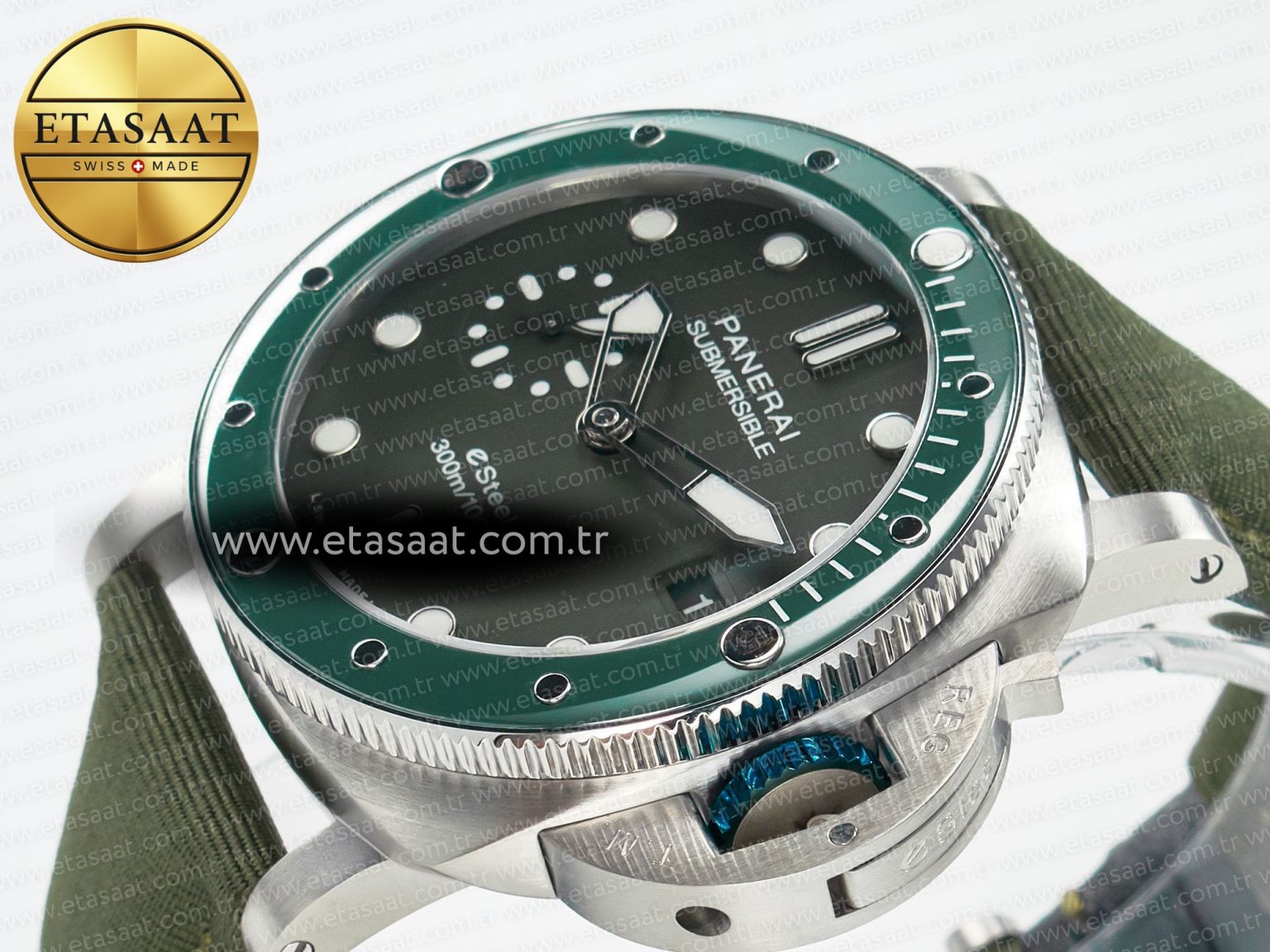 PAM1287 V TTF 1:1 Best Edition Green Dial on Green Nylon Strap P900 - Görsel 6