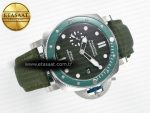 PAM1287 V TTF 1:1 Best Edition Green Dial on Green Nylon Strap P900 - Görsel 8