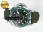 PAM1287 V TTF 1:1 Best Edition Green Dial on Green Nylon Strap P900 - Görsel 9