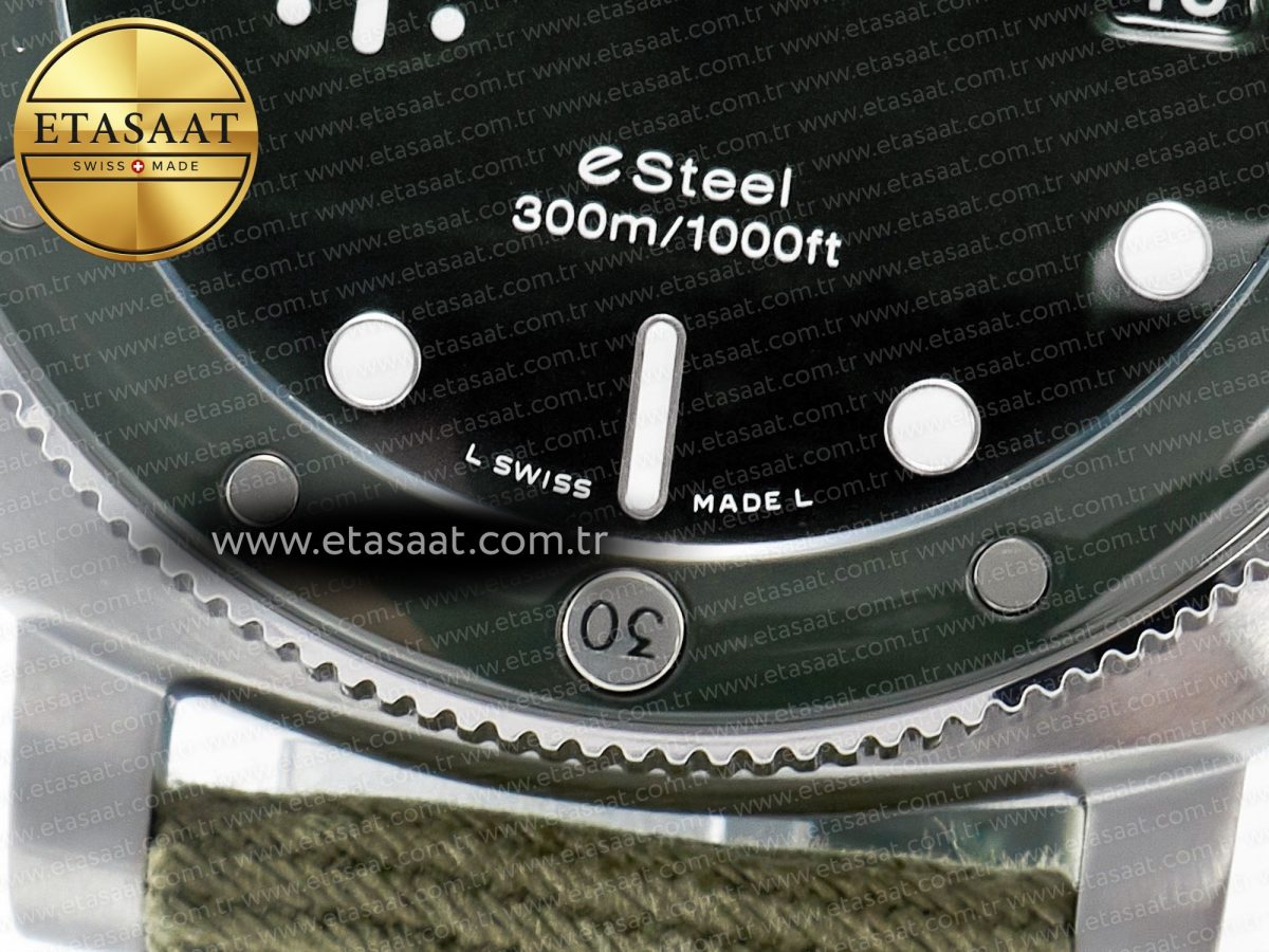 PAM1287 Y VSF 1:1 Best Edition Green Dial on Green Nylon Strap P900 - Görsel 13