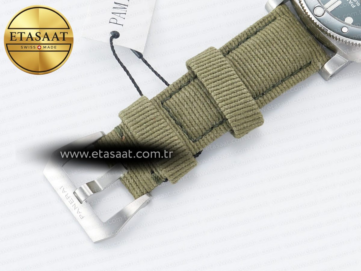 PAM1287 Y VSF 1:1 Best Edition Green Dial on Green Nylon Strap P900 - Görsel 28
