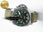PAM1287 Y VSF 1:1 Best Edition Green Dial on Green Nylon Strap P900 - Görsel 9