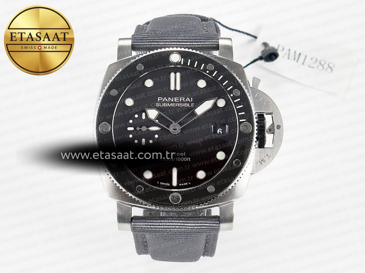 PAM1288 Y VSF 1:1 Best Edition Gray Dial on Gray Nylon Strap P900 - Görsel 3