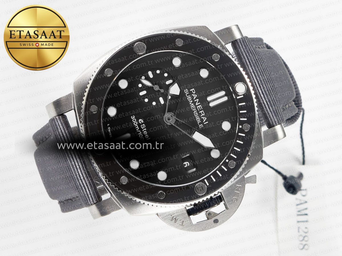 PAM1288 Y VSF 1:1 Best Edition Gray Dial on Gray Nylon Strap P900 - Görsel 8