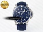 PAM1289 V TTF 1:1 Best Edition Blue Dial on Blue Nylon Strap P900 - Görsel 3