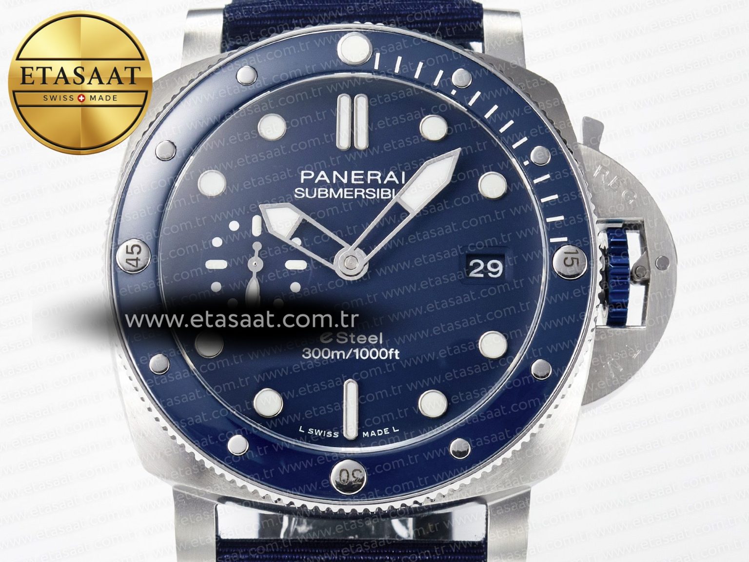 PAM1289 V TTF 1:1 Best Edition Blue Dial on Blue Nylon Strap P900 - Görsel 4