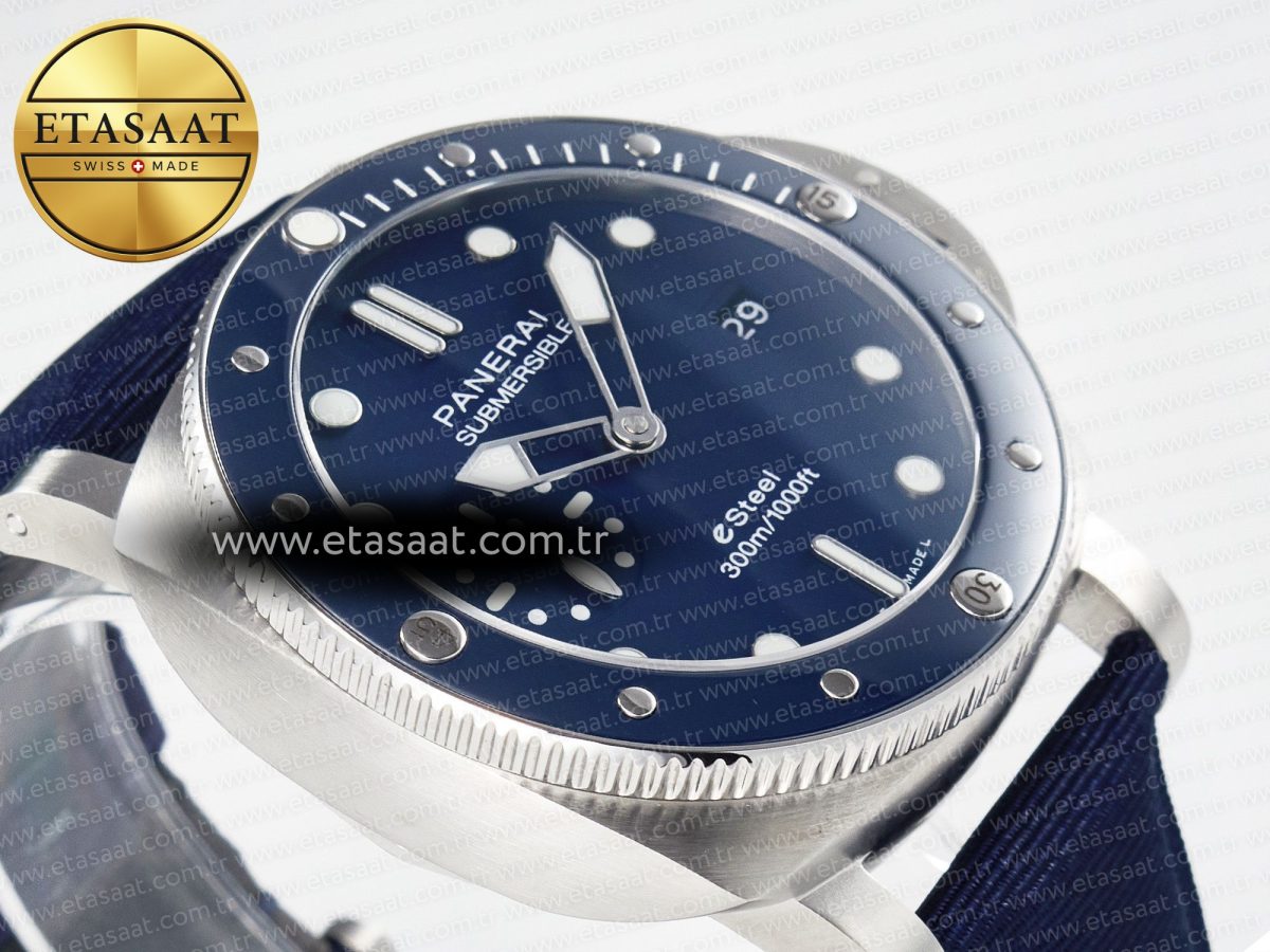 PAM1289 V TTF 1:1 Best Edition Blue Dial on Blue Nylon Strap P900 - Görsel 7