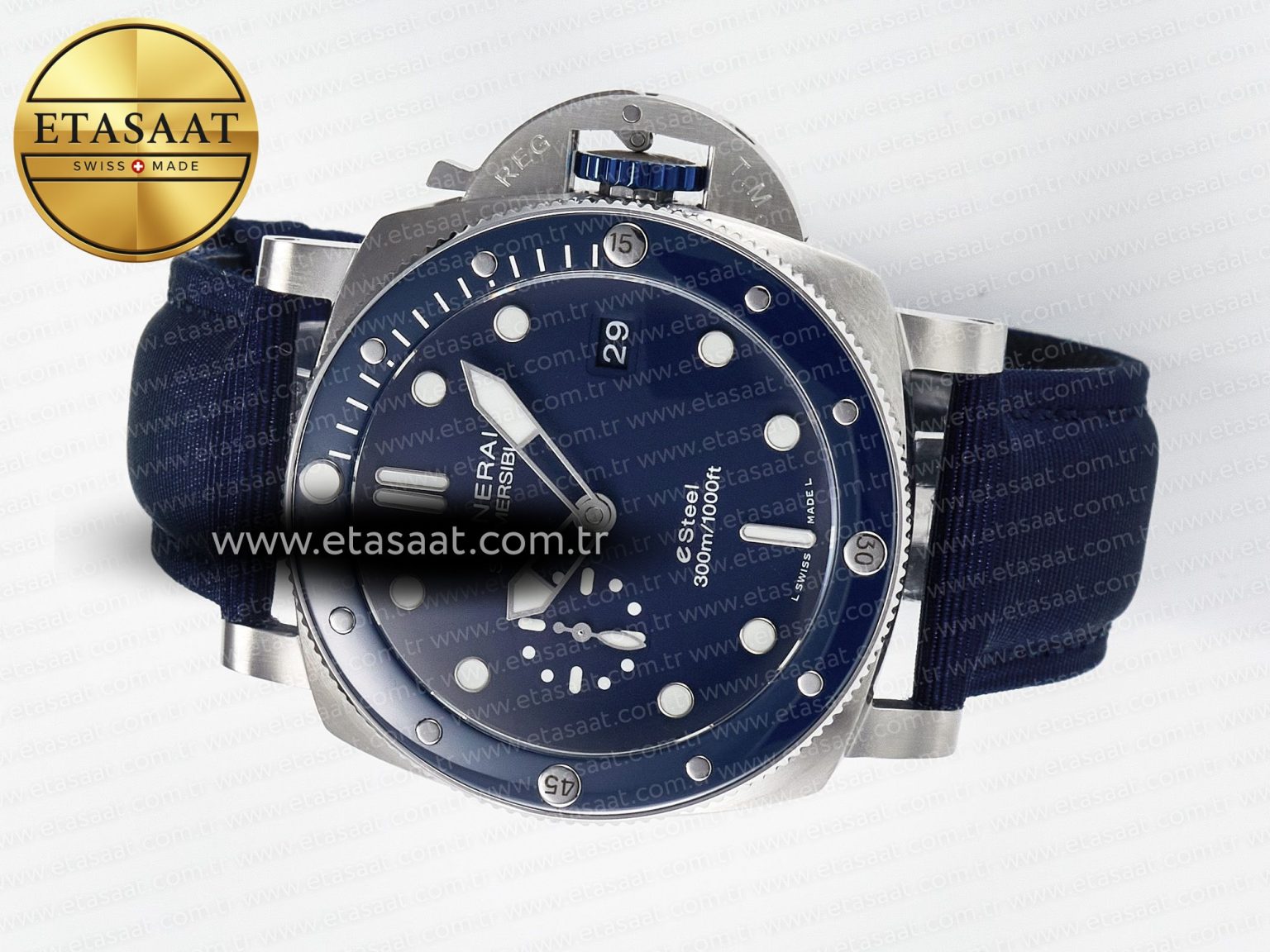 PAM1289 V TTF 1:1 Best Edition Blue Dial on Blue Nylon Strap P900 - Görsel 9