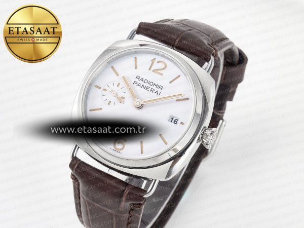 PAM1292 Radiomir 40mm TTF 1:1 Best Edition White Dial on Brown Leather Strap P900