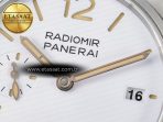 PAM1292 Radiomir 40mm TTF 1:1 Best Edition White Dial on Brown Leather Strap P900 - Görsel 11
