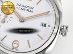 PAM1292 Radiomir 40mm TTF 1:1 Best Edition White Dial on Brown Leather Strap P900 - Görsel 12