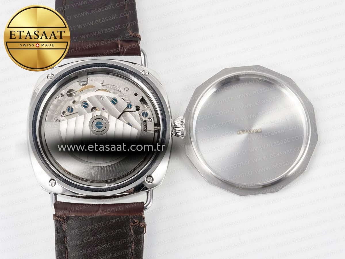 PAM1292 Radiomir 40mm TTF 1:1 Best Edition White Dial on Brown Leather Strap P900 - Görsel 18