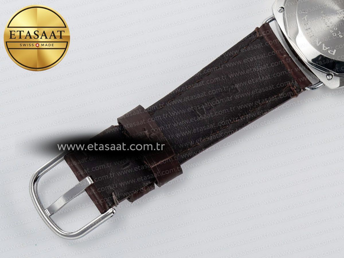 PAM1292 Radiomir 40mm TTF 1:1 Best Edition White Dial on Brown Leather Strap P900 - Görsel 26