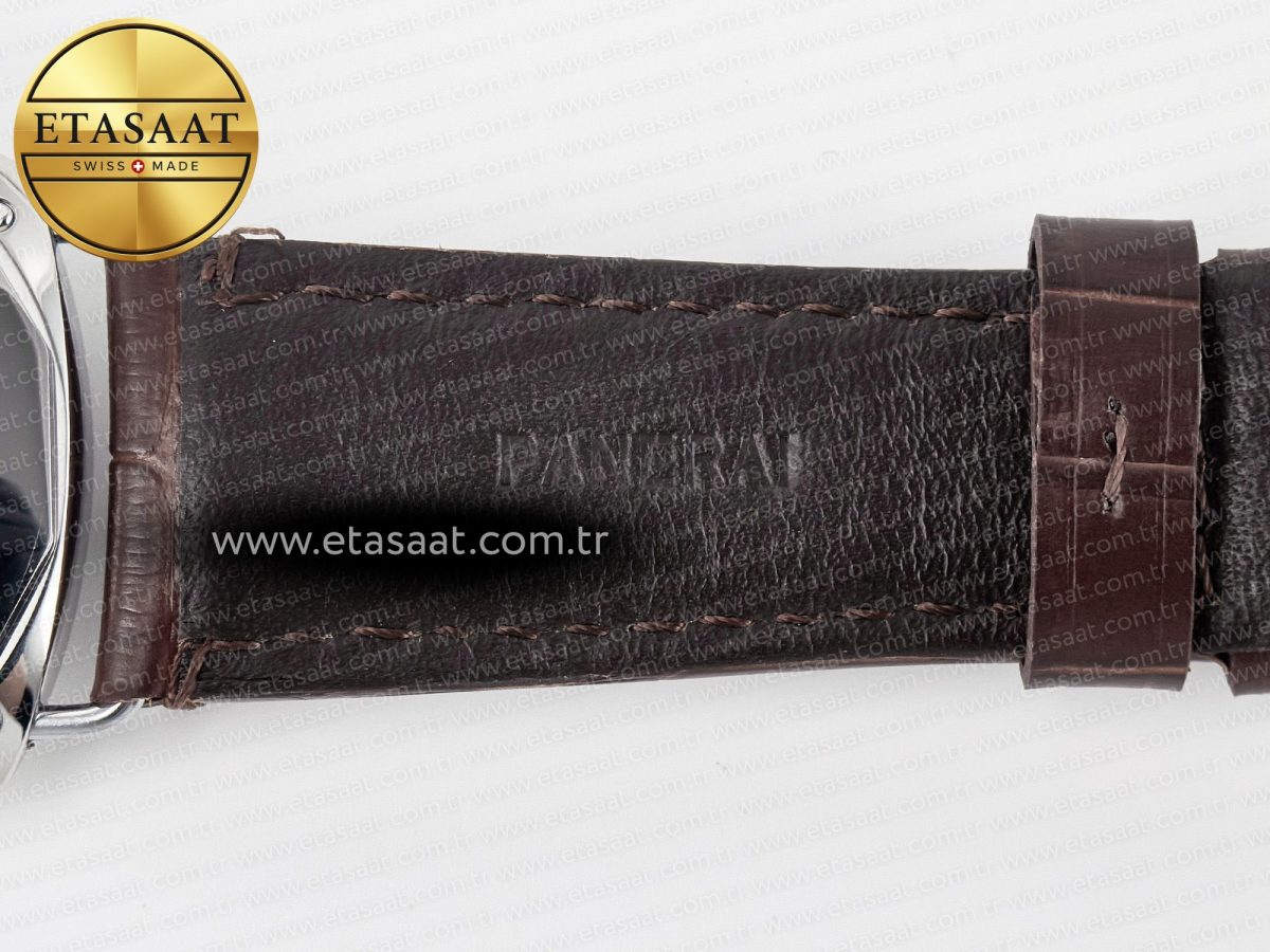 PAM1292 Radiomir 40mm TTF 1:1 Best Edition White Dial on Brown Leather Strap P900 - Görsel 28