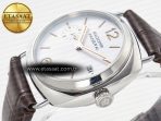 PAM1292 Radiomir 40mm TTF 1:1 Best Edition White Dial on Brown Leather Strap P900 - Görsel 6