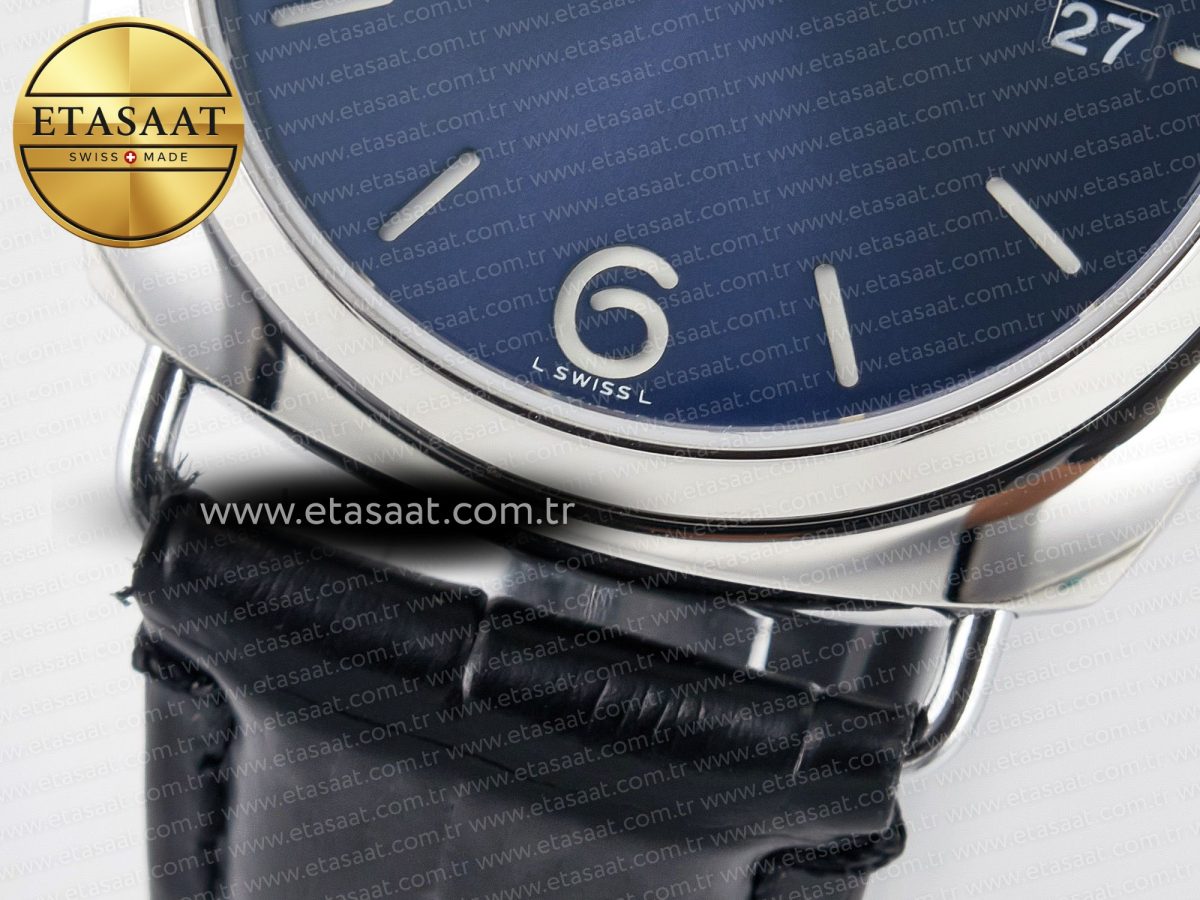 PAM1293 Radiomir 40mm TTF 1:1 Best Edition Blue Dial on Blue Leather Strap P900 - Görsel 13