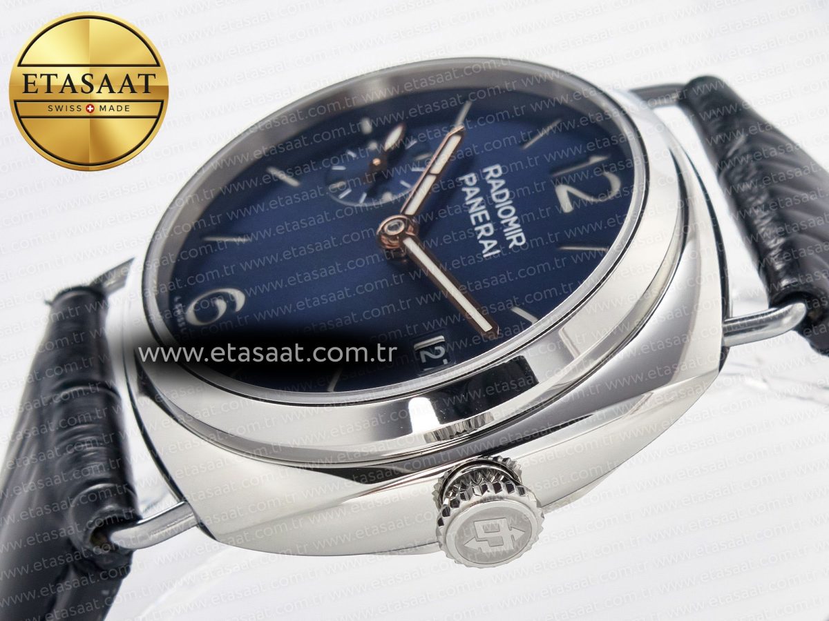 PAM1293 Radiomir 40mm TTF 1:1 Best Edition Blue Dial on Blue Leather Strap P900 - Görsel 6