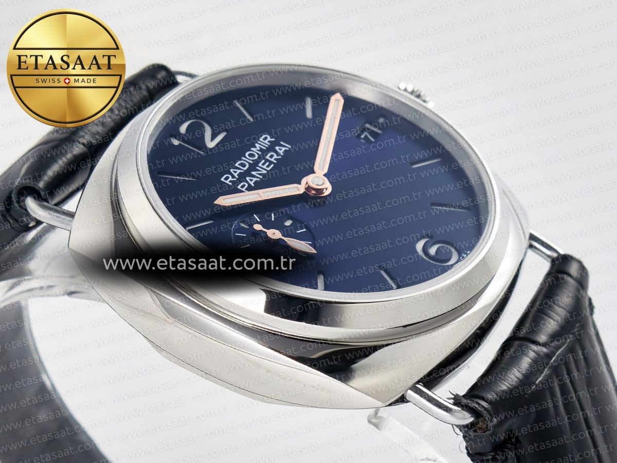 PAM1293 Radiomir 40mm TTF 1:1 Best Edition Blue Dial on Blue Leather Strap P900 - Görsel 7