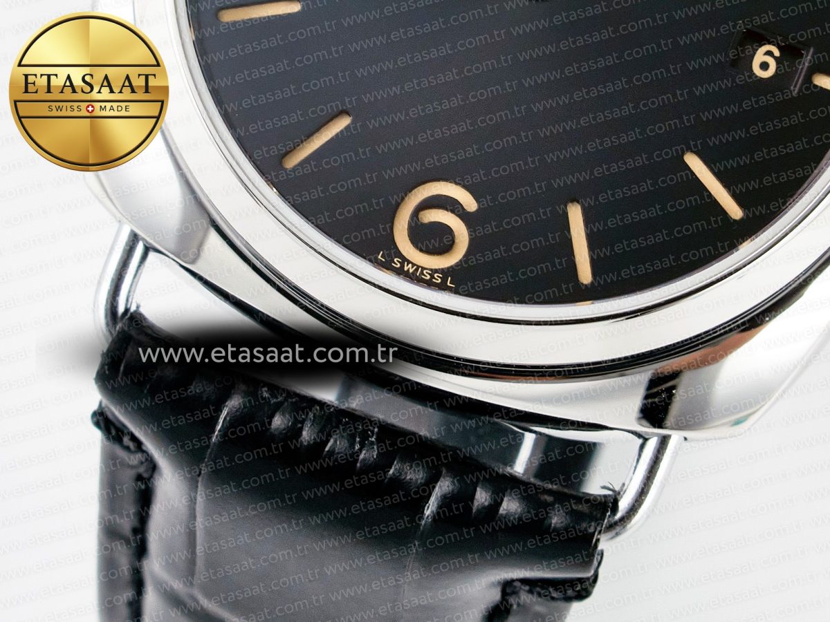 PAM1294 Radiomir 40mm TTF 1:1 Best Edition Black Dial on Black Leather Strap P900 - Görsel 13