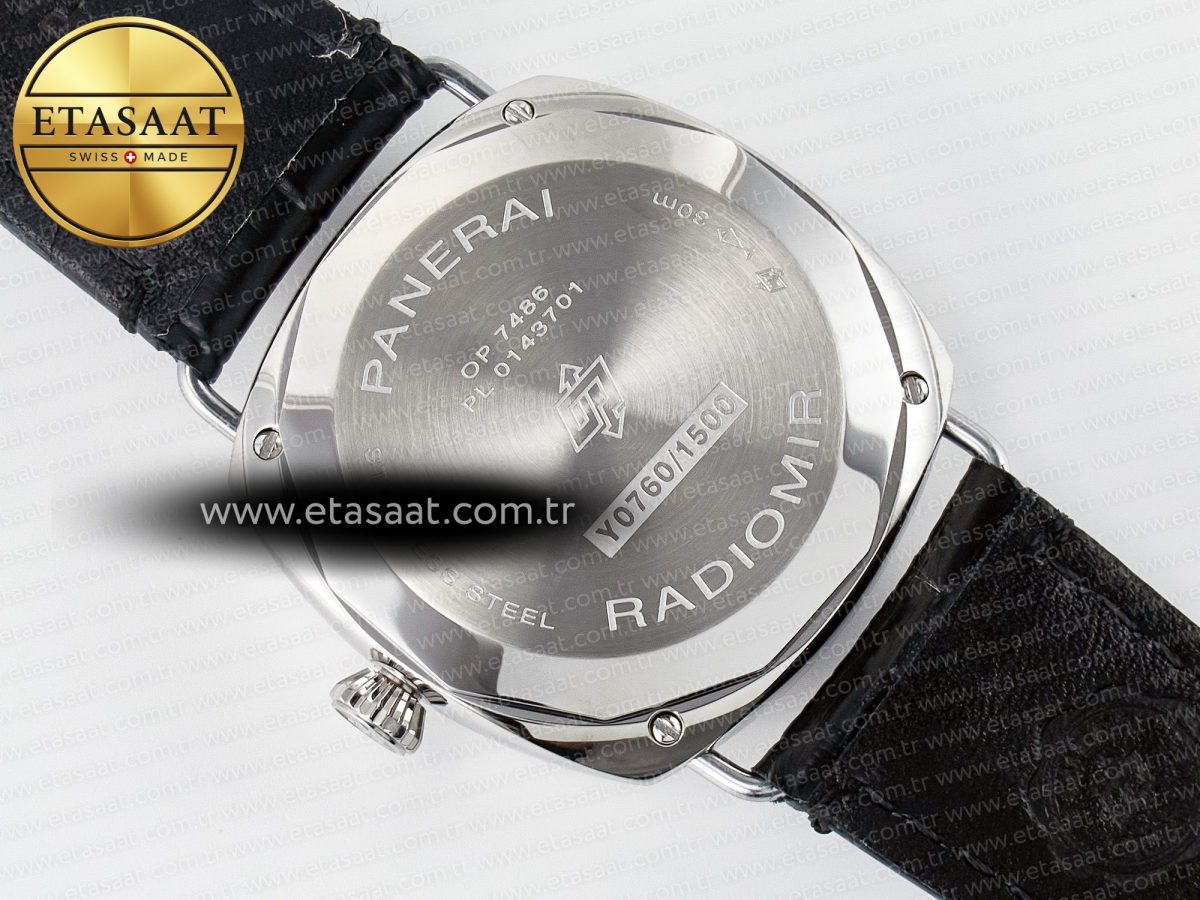 PAM1294 Radiomir 40mm TTF 1:1 Best Edition Black Dial on Black Leather Strap P900 - Görsel 17