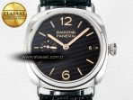 PAM1294 Radiomir 40mm TTF 1:1 Best Edition Black Dial on Black Leather Strap P900 - Görsel 4