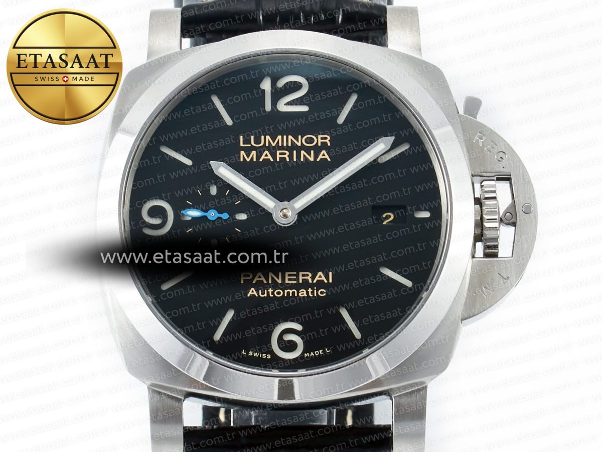 PAM1312 W TTF 1:1 Best Edition on Black Leather Strap P9010 - Görsel 4