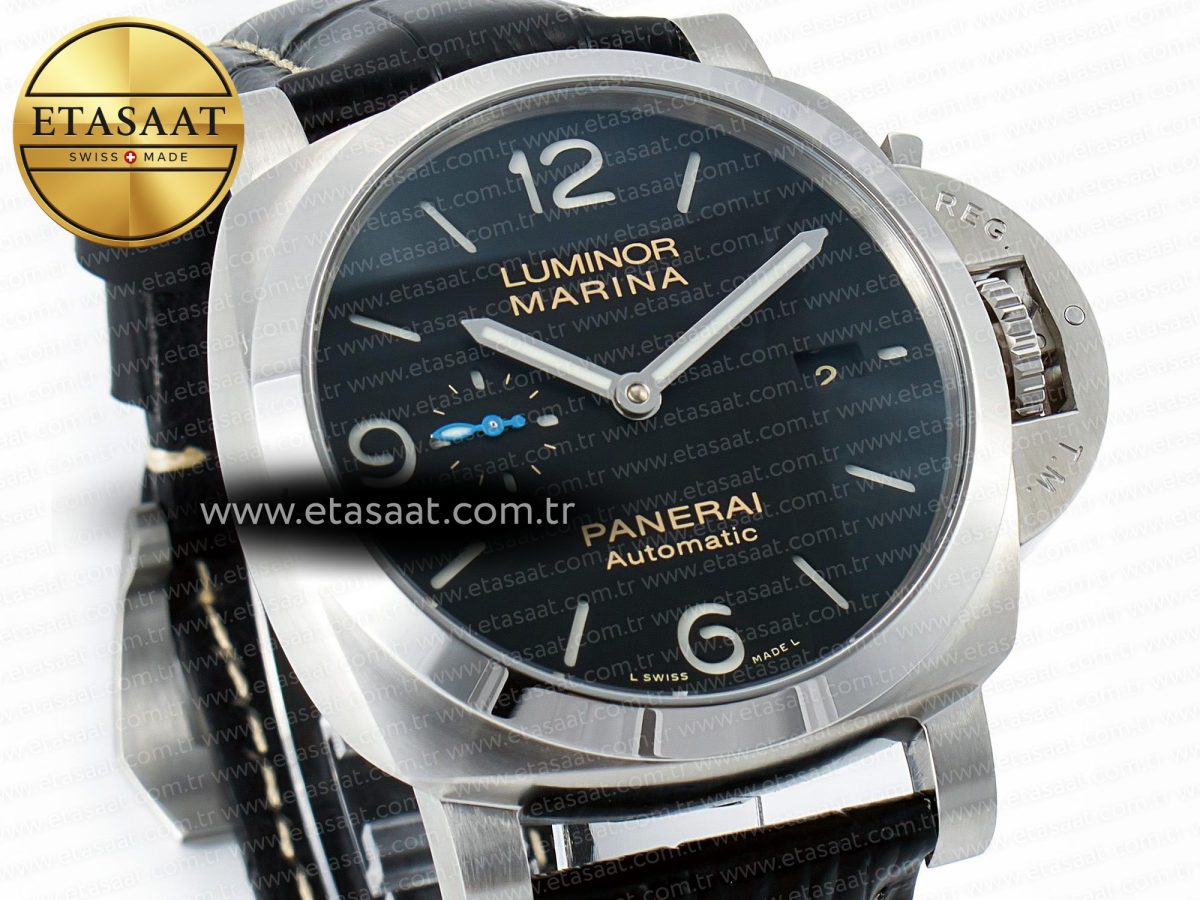 PAM1312 W TTF 1:1 Best Edition on Black Leather Strap P9010 - Görsel 5