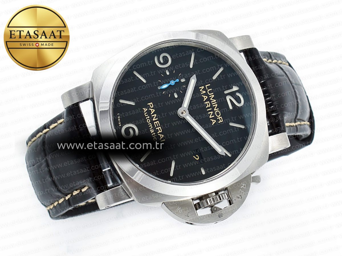 PAM1312 W TTF 1:1 Best Edition on Black Leather Strap P9010 - Görsel 8