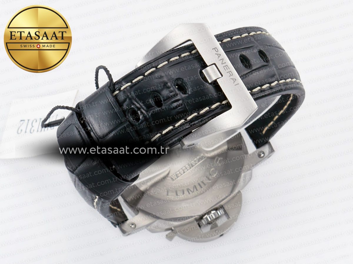 PAM1312 W VSF 1:1 Best Edition Black Dial on Black Leather Strap P.9010 Clone - Görsel 12