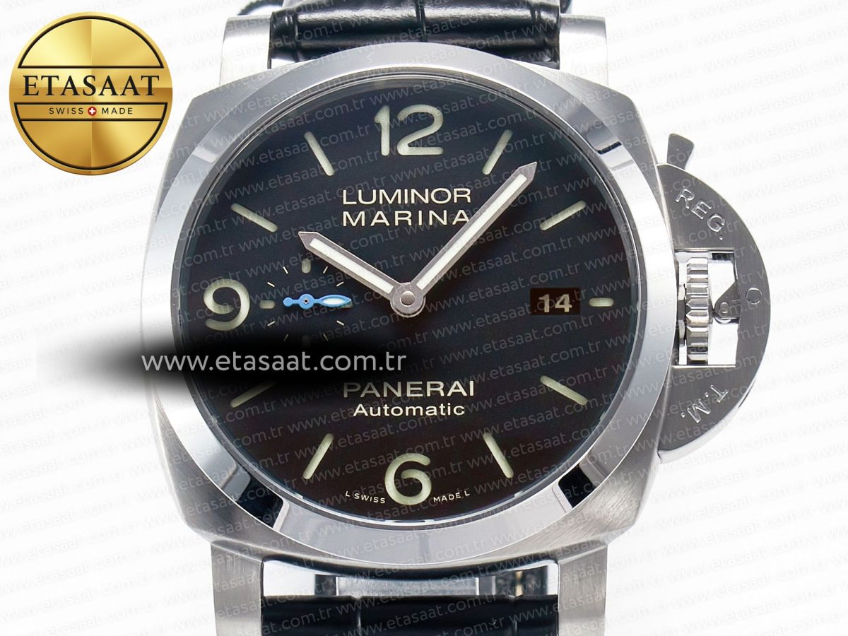 PAM1312 W VSF 1:1 Best Edition Black Dial on Black Leather Strap P.9010 Clone - Görsel 4