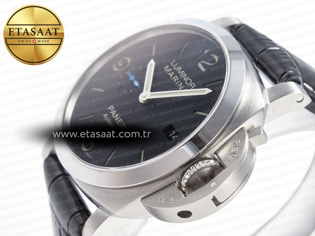 PAM1312 W VSF 1:1 Best Edition Black Dial on Black Leather Strap P.9010 Clone - Görsel 6