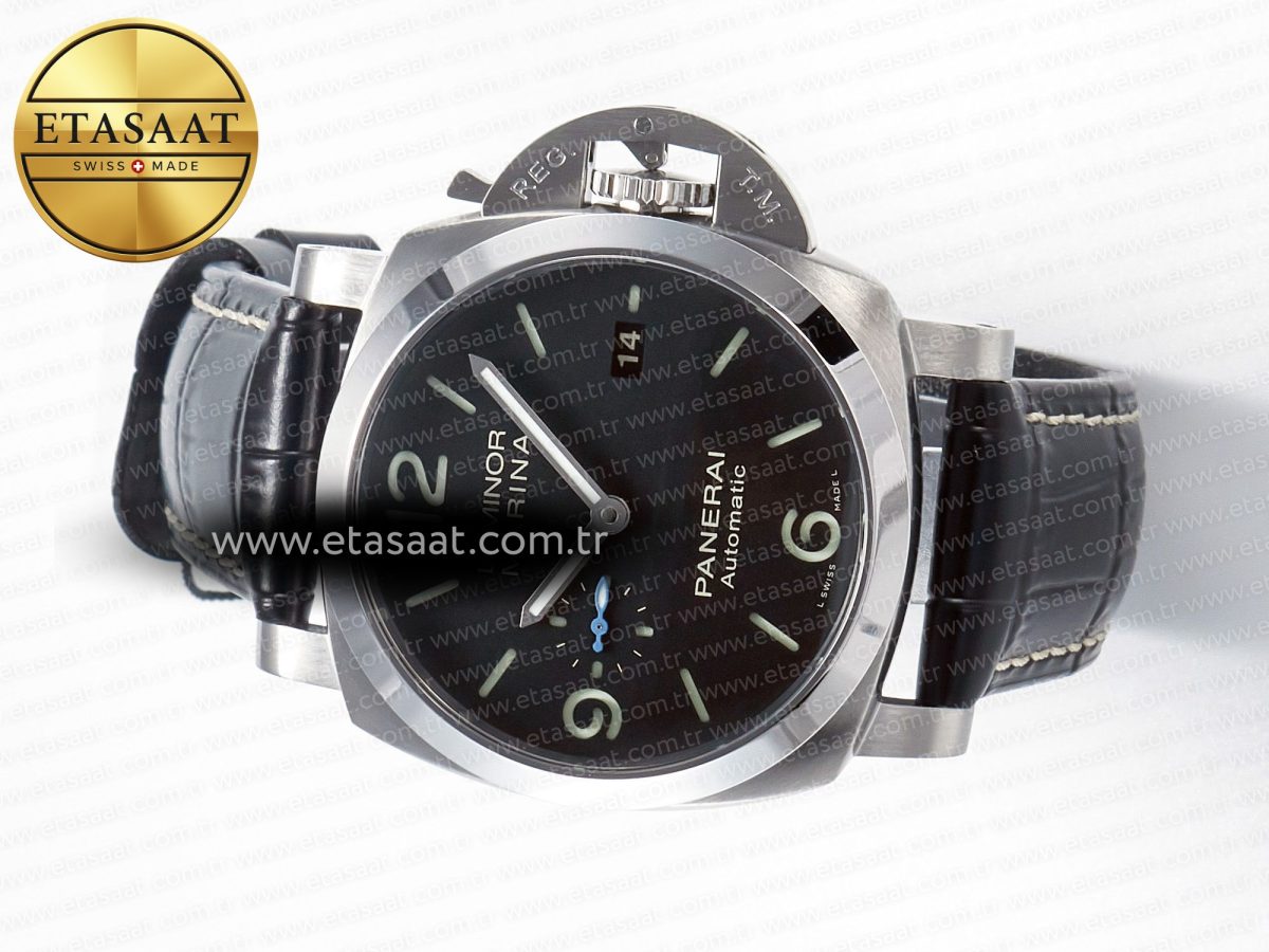 PAM1312 W VSF 1:1 Best Edition Black Dial on Black Leather Strap P.9010 Clone - Görsel 9
