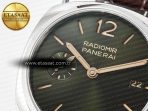 PAM1386 Radiomir 40mm TTF 1:1 Best Edition Green Dial on Brown Leather Strap P900 - Görsel 10